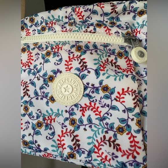 Kipling White and Blue Floral Crossbody Bag - Picture 2 of 11